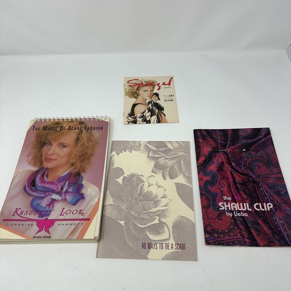 Awesome set of 4 Vintage Scarf/shawl manuals
